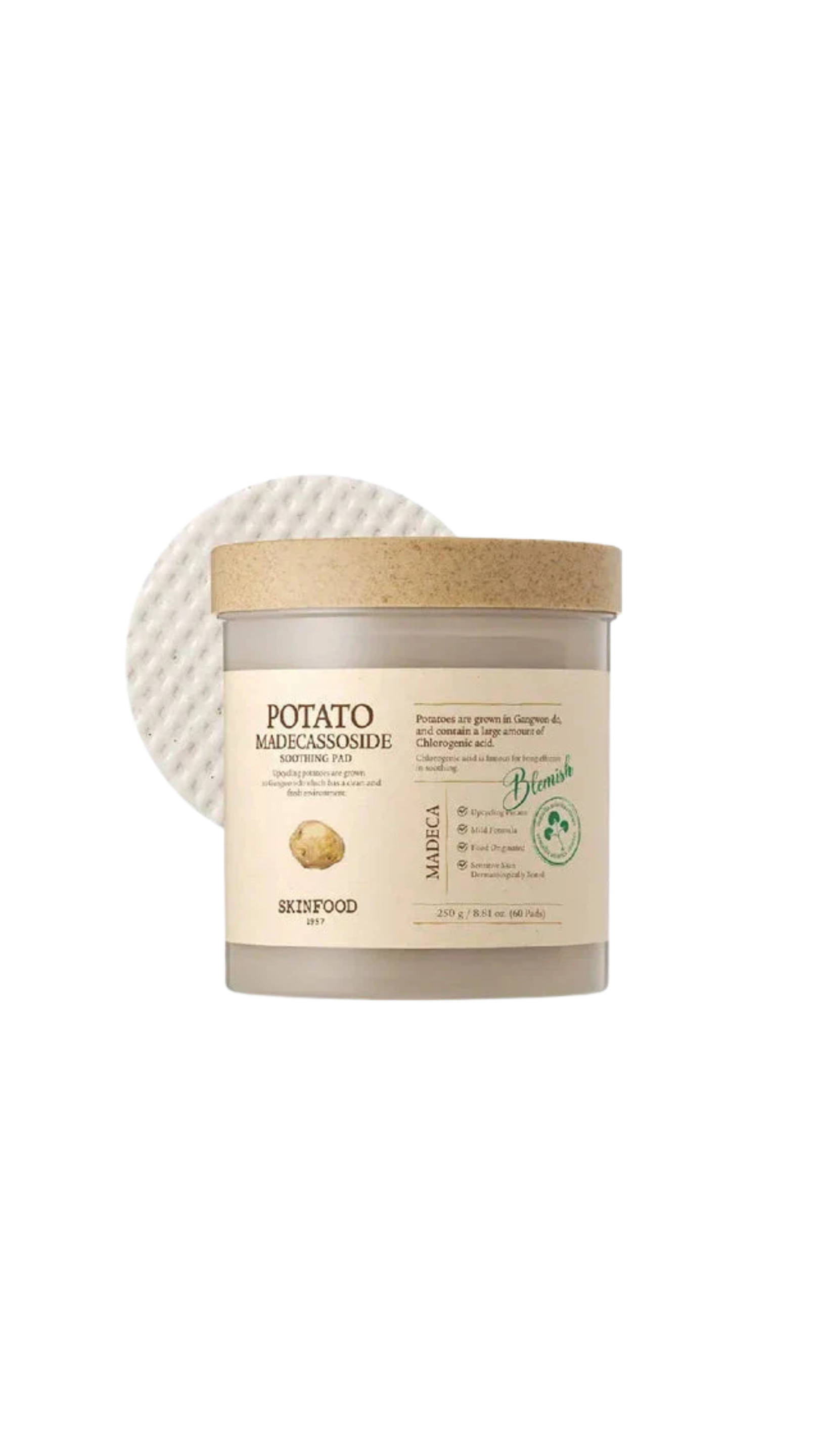 パック・フェイスマスク SKINFOOD Potato Soothing Pad SKINFOOD Potato Madecassoside Soothing Pad | Song of Skin