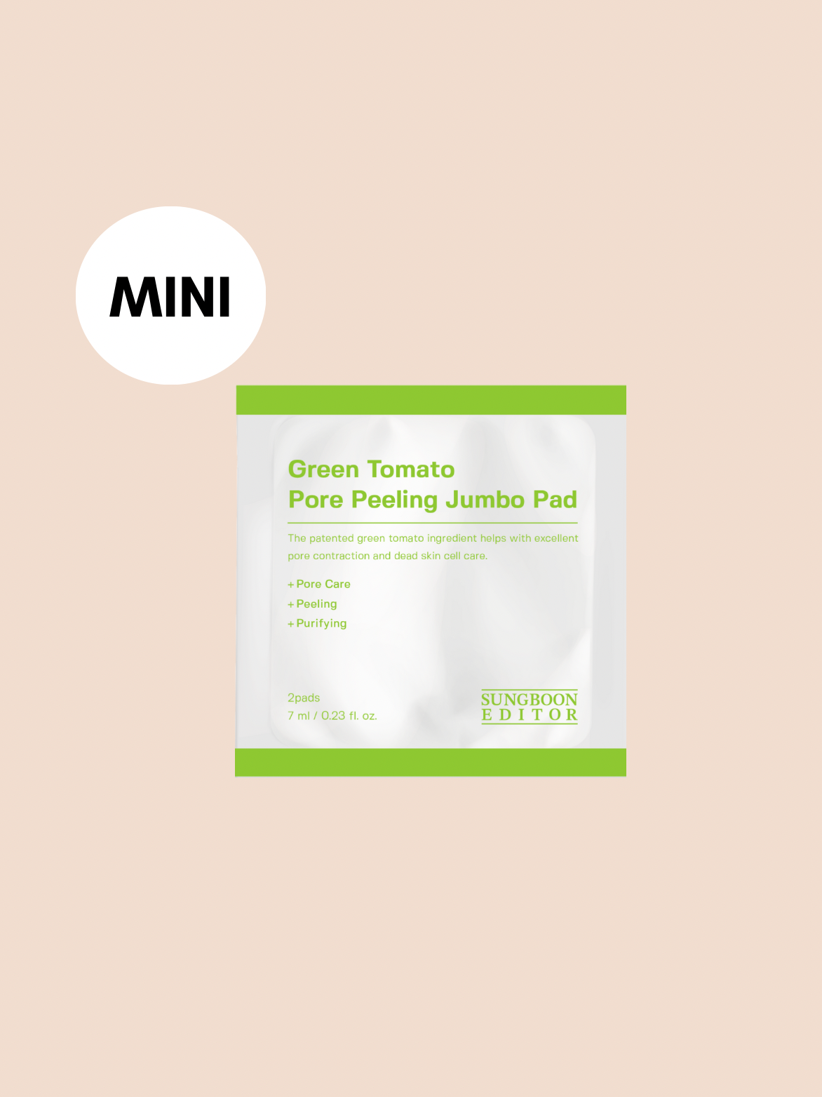 SUNGBOON EDITOR Green Tomato Pore Peeling Jumbo Pad MINI 2pcs