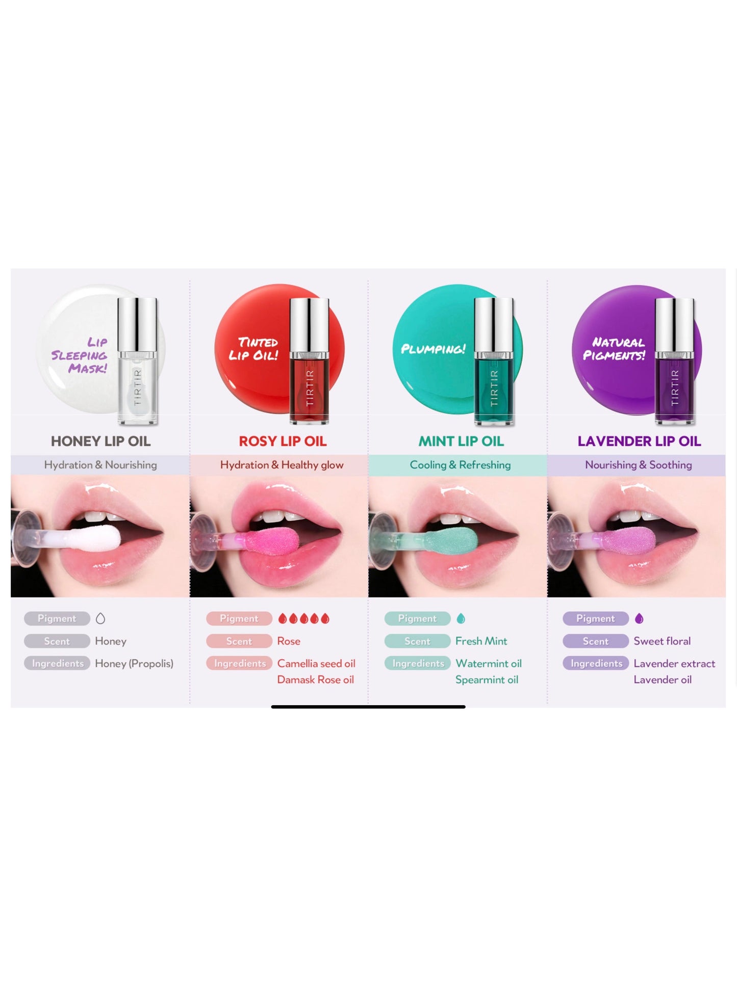 TIRTIR MY GLOW LAVENDER LIP OIL