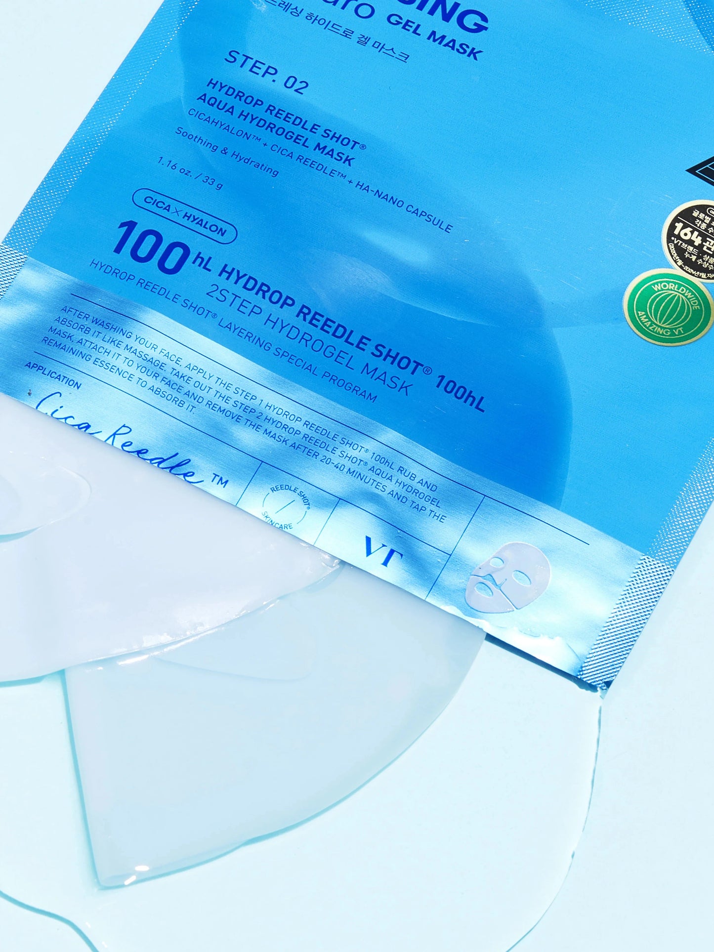 ** BOGO ** VT HYDROP REEDLE SHOT 100hL 2-STEP HYDROGEL MASK