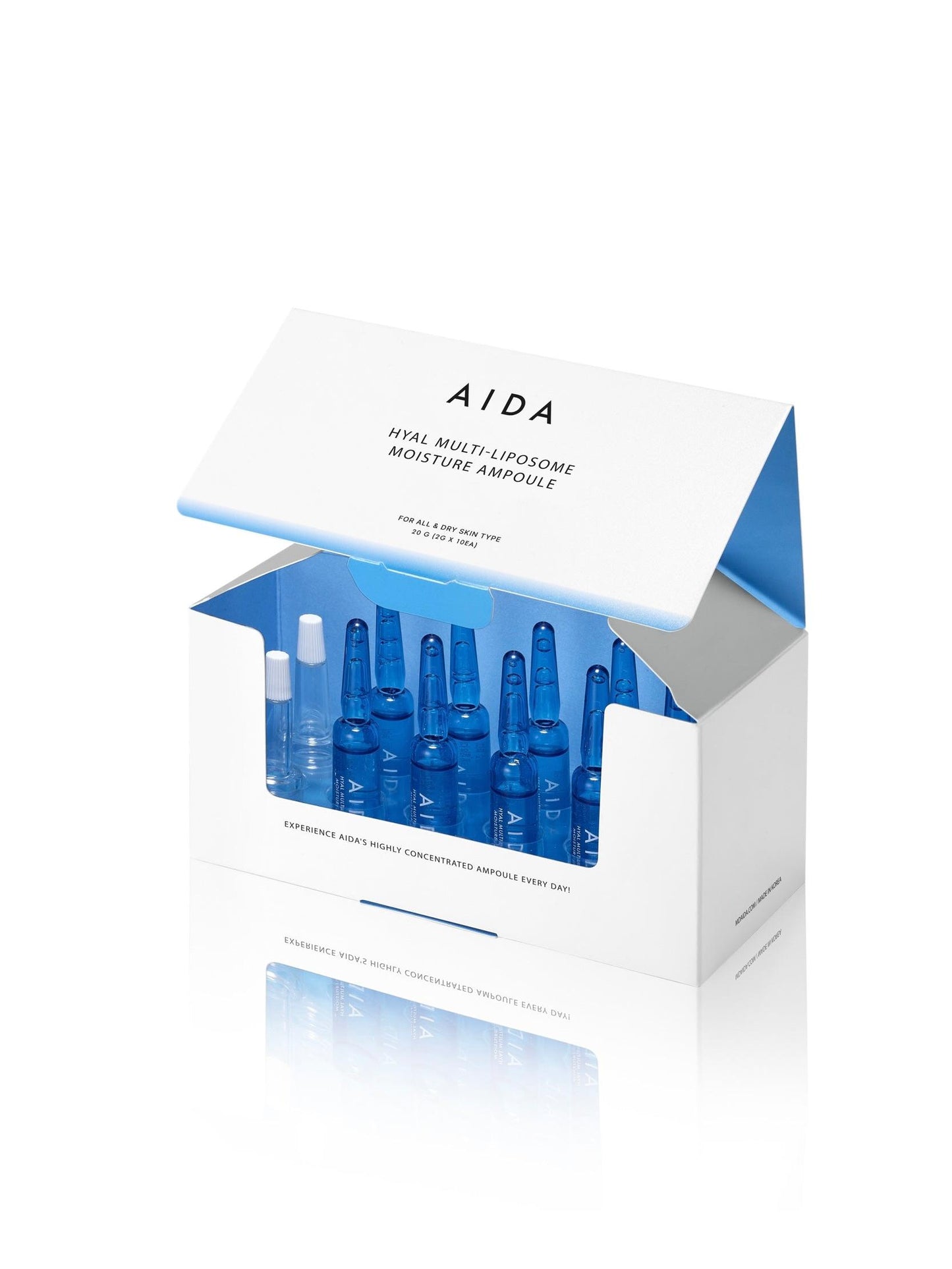 AIDA Hyal Muiti-Liposome Moisture Ampoule (1 Box = 2ml x 10 Ampoules)