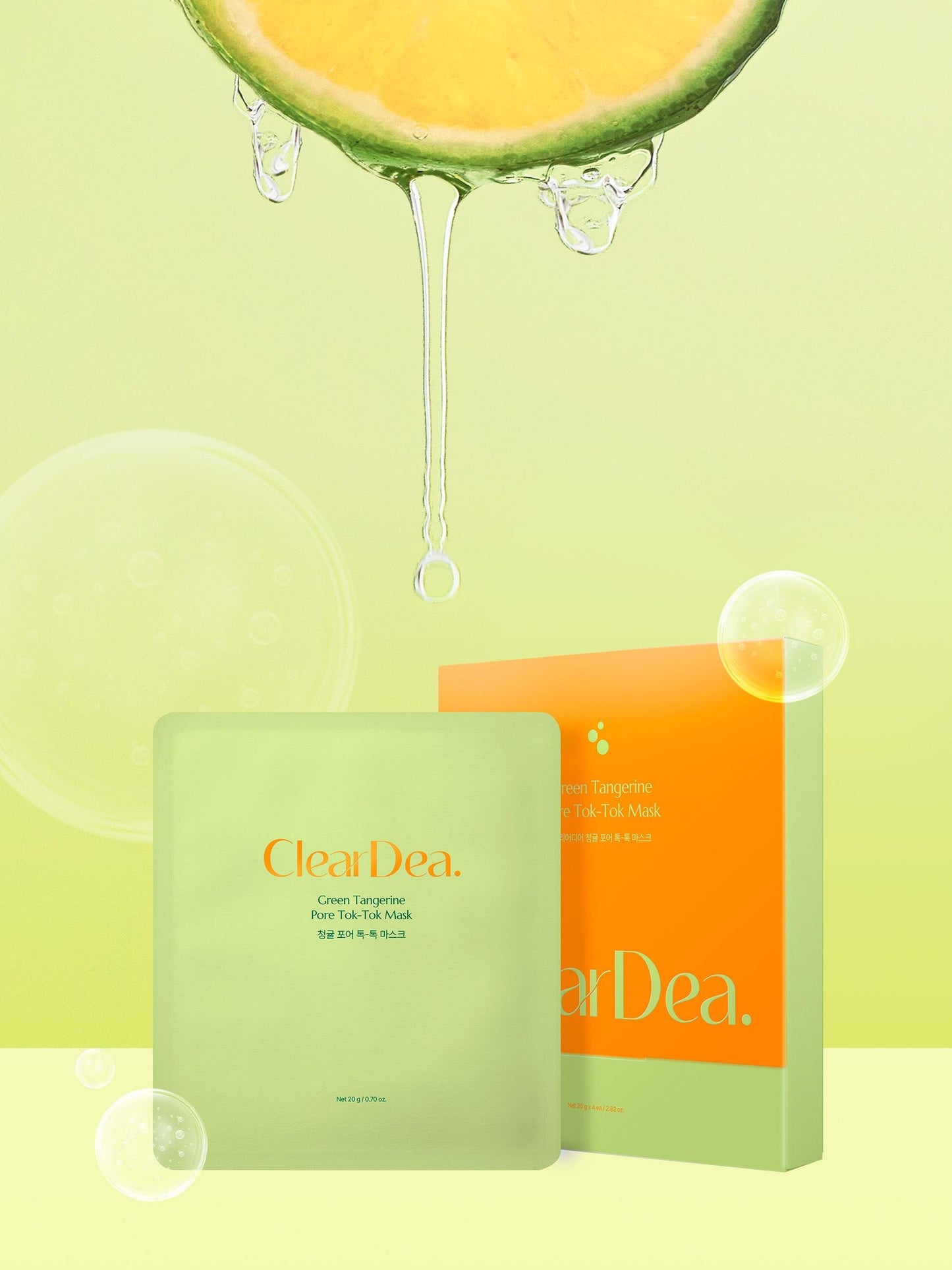 ClearDea Green Tangerine Pore Tok-Tok Mask