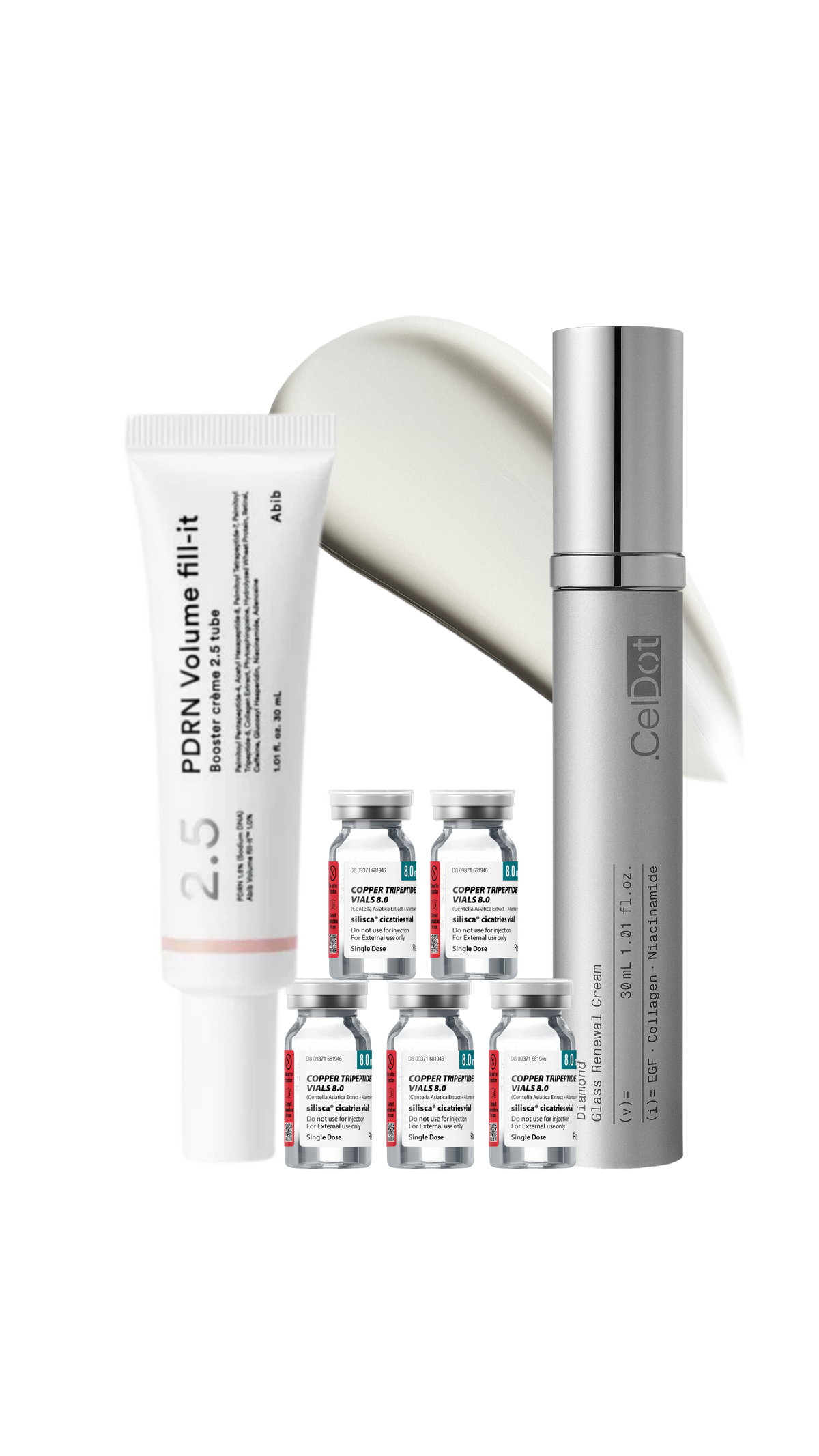 Bounce Back Trio - Silisca Copper Peptides & Abib Volume Fill It & CelDot Diamond Cream