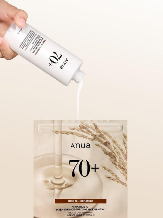 Anua Rice 70 Intensive Moisturizing Milk in Mask 7pcs - Song of Skin
