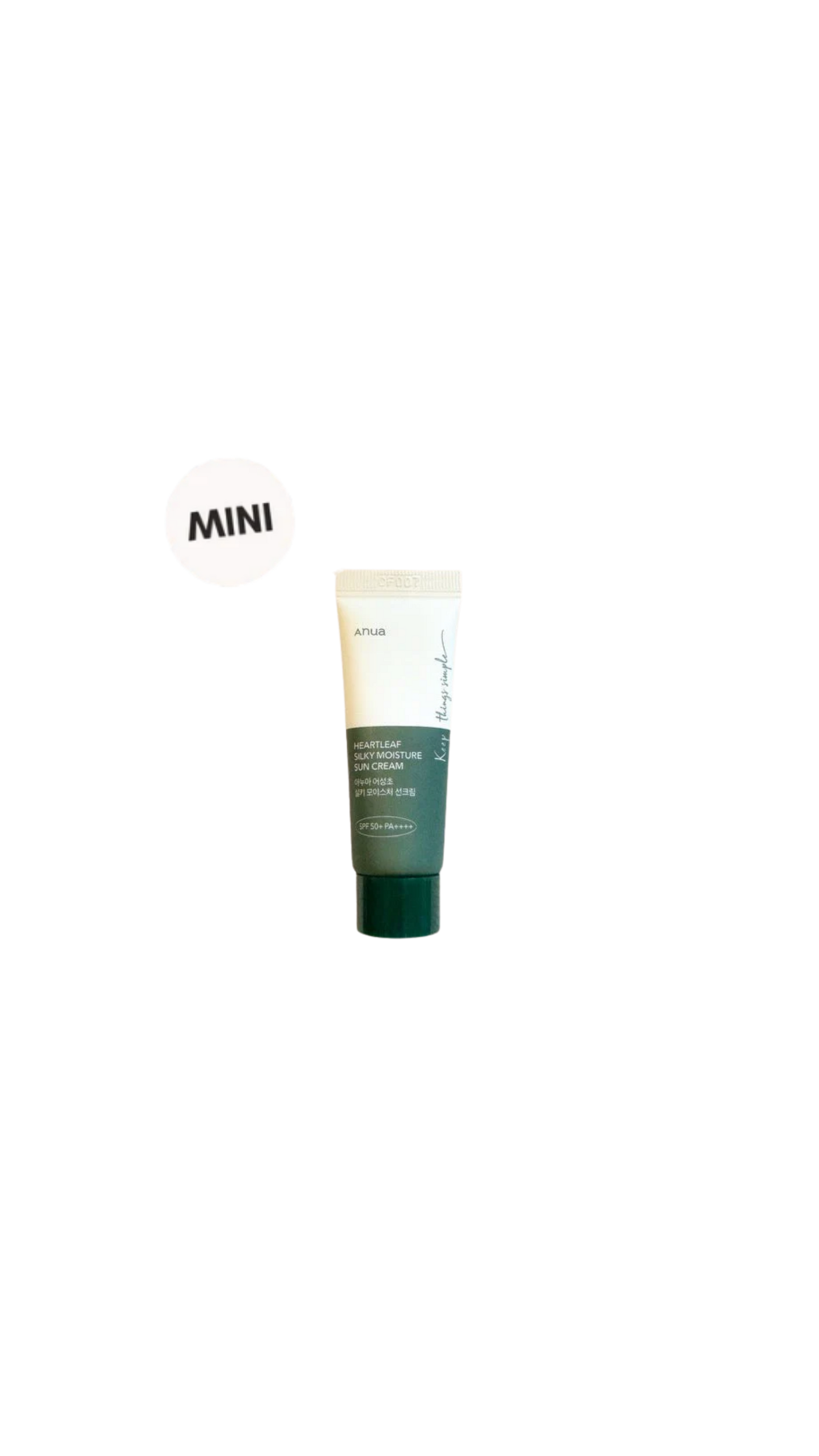 Anua Heartleaf Silky Moisture Sun Cream 10ml MINI