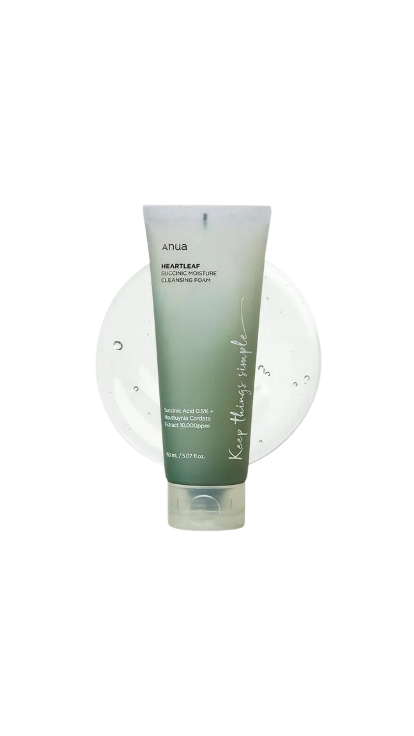 Anua Heartleaf Succinic Moisture Cleansing Foam