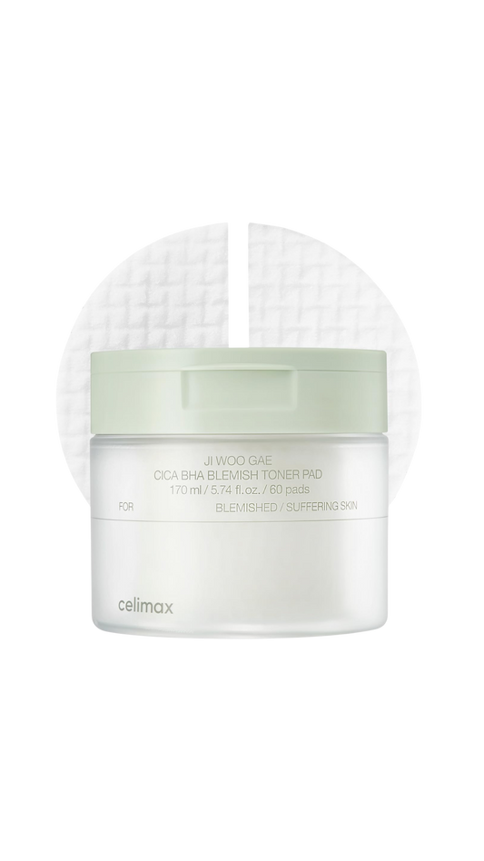 celimax Ji Woo Gae Cica BHA Blemish Toner Pad