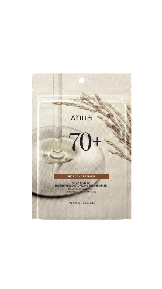 Anua Rice 70 Intensive Moisturizing Milk in Mask 7pcs