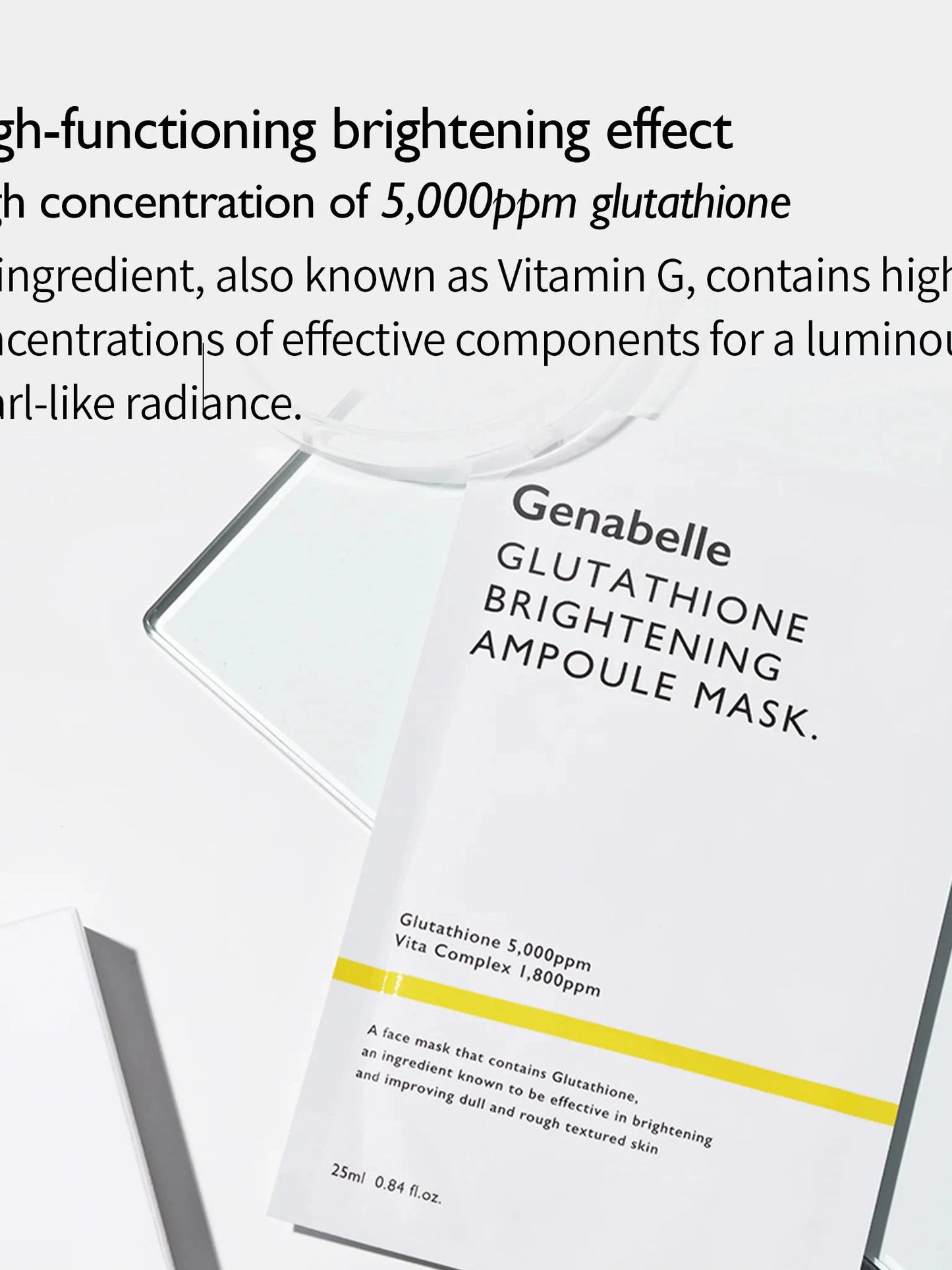 Genabelle GLUTATHIONE BRIGHTENING AMPOULE MASK - Song of Skin