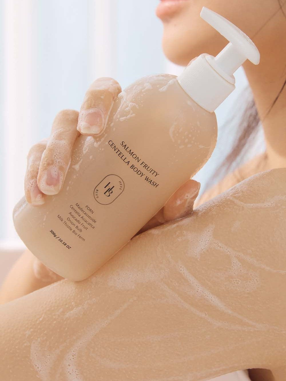 HEVEBLUE Salmon Fruity Centella Body Wash - Song of Skin