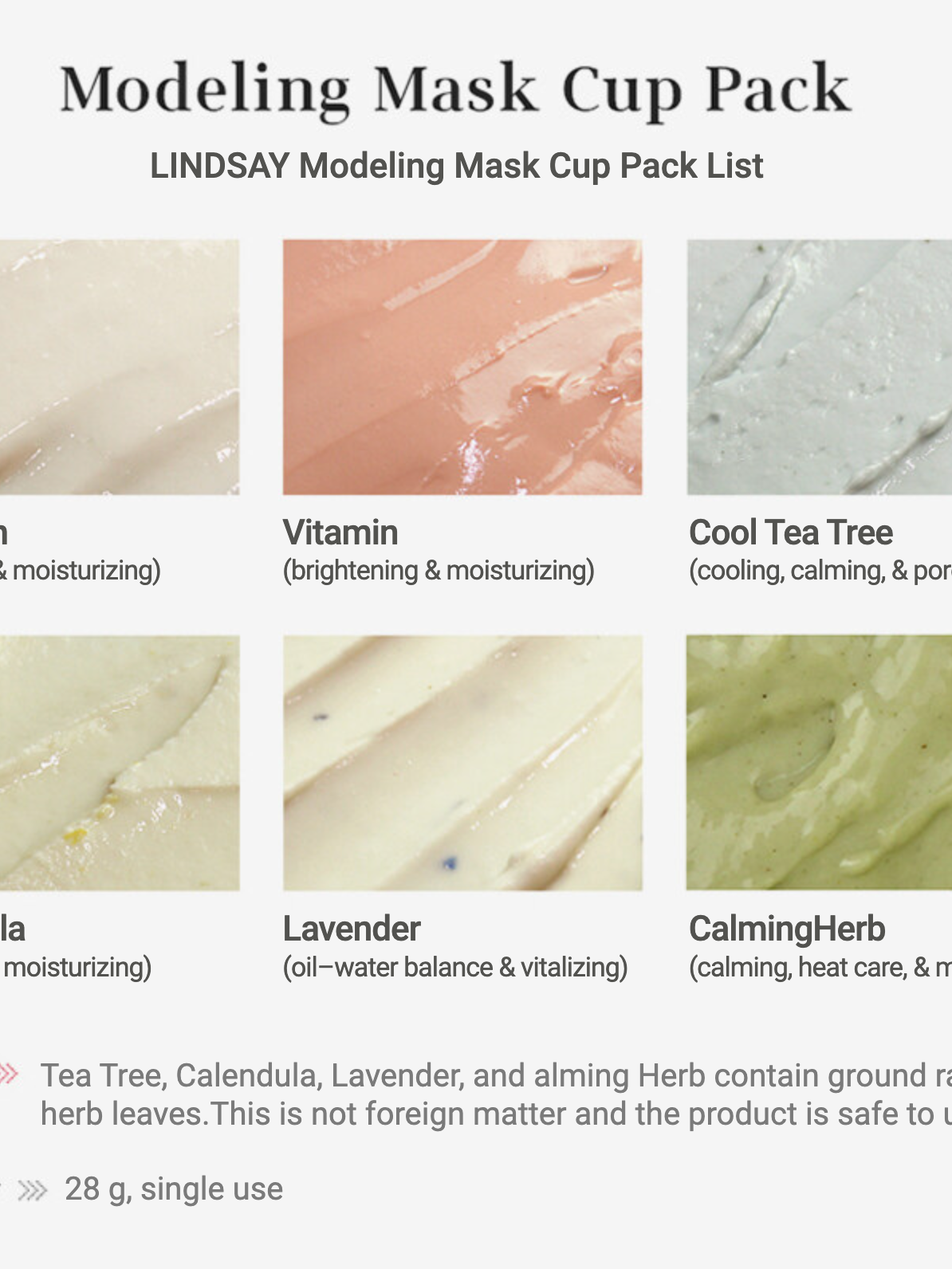 LINDSEY Modeling Mask Cup Pack - Lavender