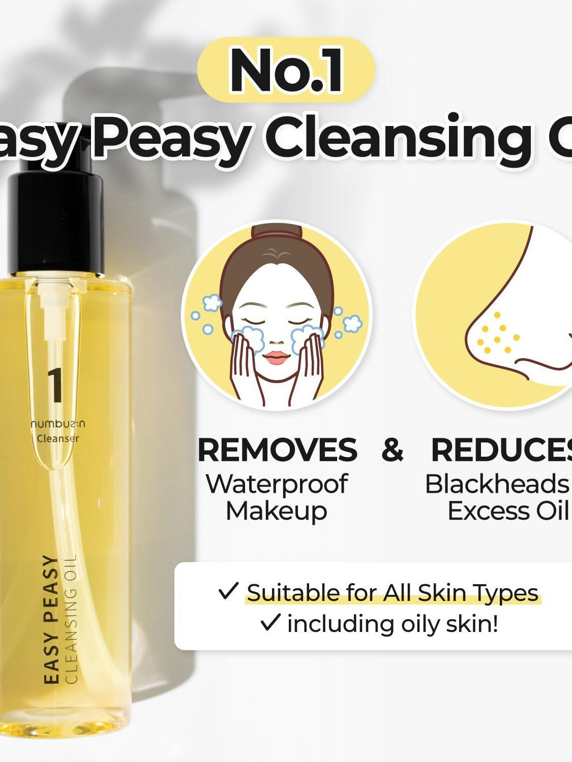 Numbuzin No.1 Easy Peasy Cleansing Oil - Song of Skin