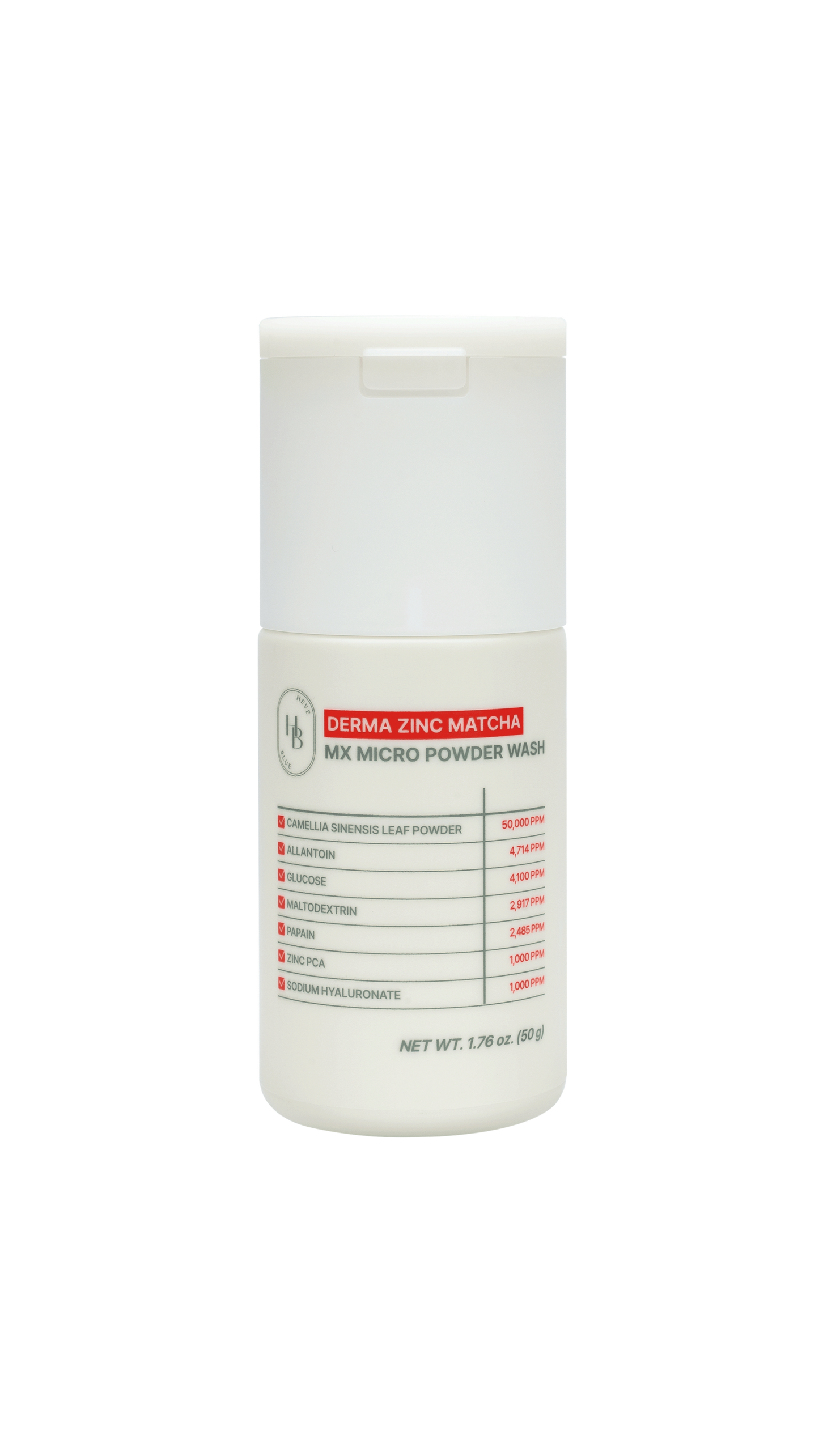 HEVEBLUE Derma Zinc Matcha MX Powder Wash