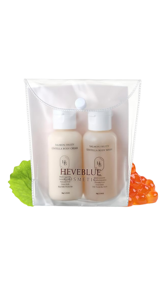 HEVEBLUE Salmon Fruity Centella Body Travel Kit