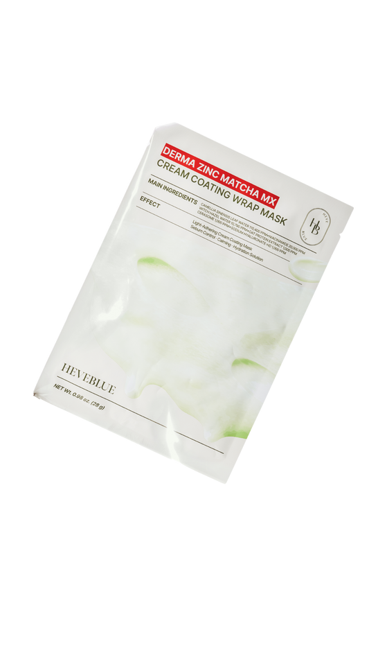 HEVEBLUE Derma ZINC MATCHA MX Cream Coating Wrap Mask