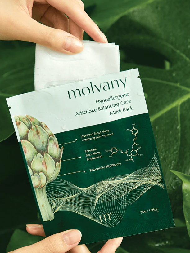 Molvany Hypoallergenic Artichoke Balancing Care Mask Pack