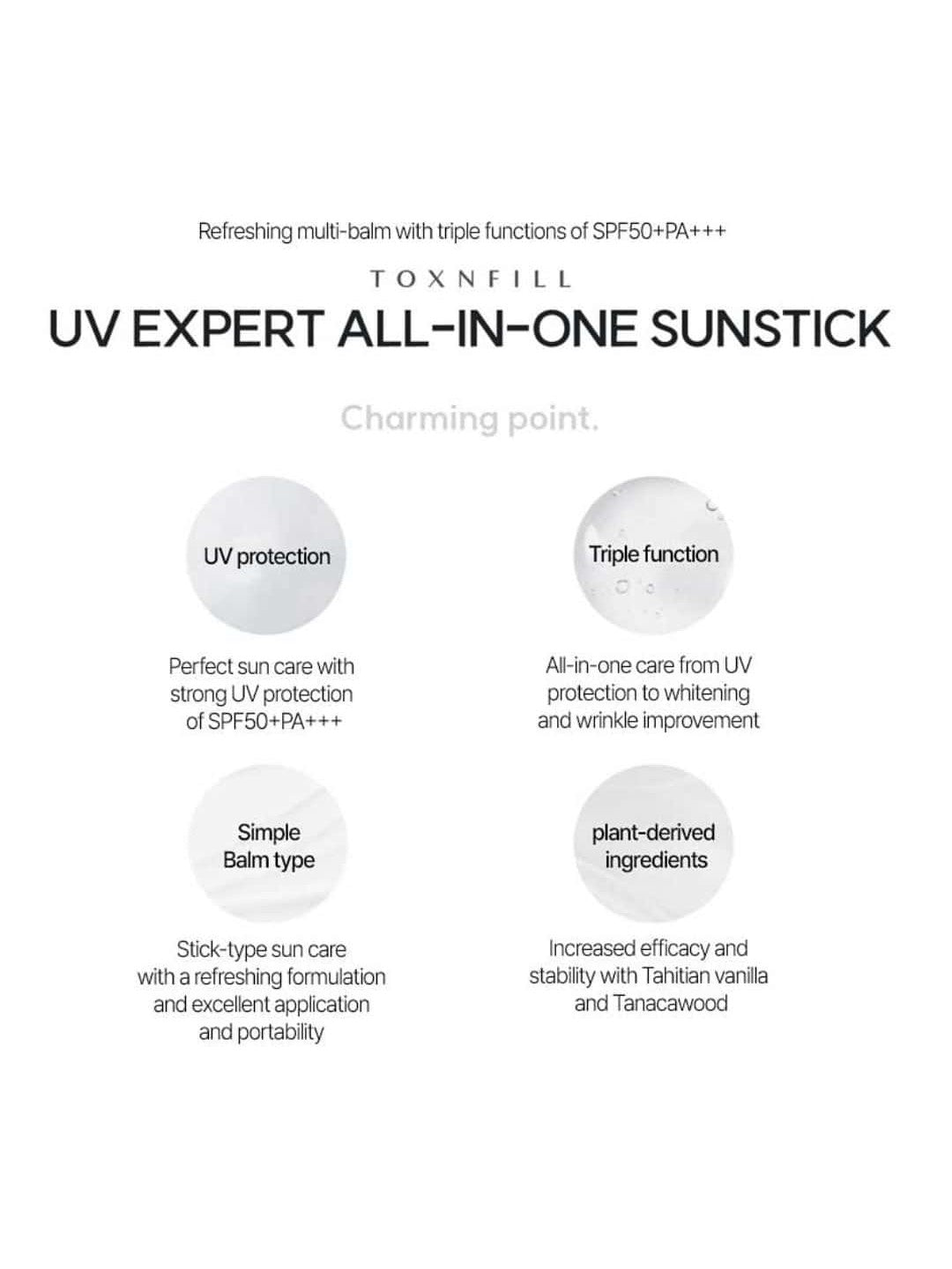 TOXNFILL UV Expert All In One Sun Stick SPF50+ PA++++ - Song of Skin