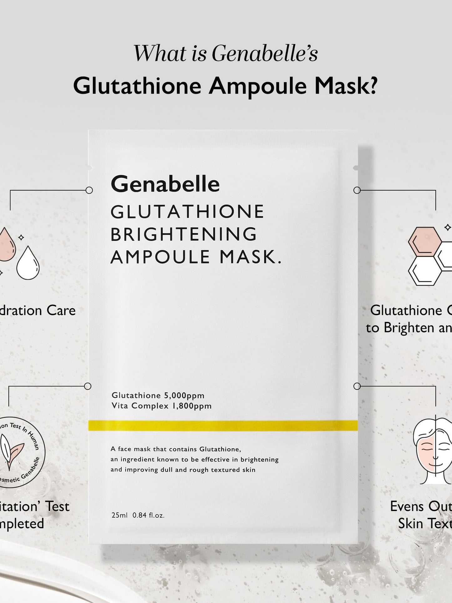 Genabelle GLUTATHIONE BRIGHTENING AMPOULE MASK