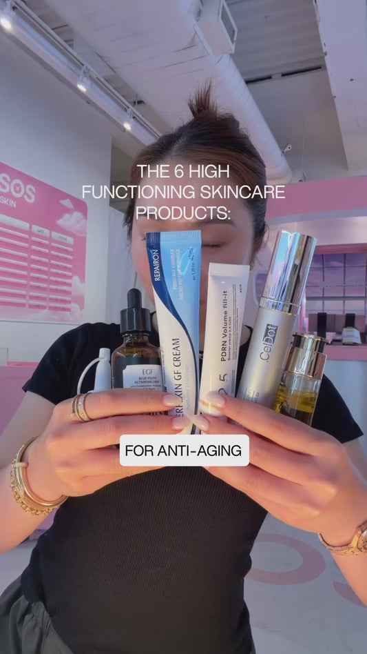 ** Limited-Time Offer ** The 6 High Functioning Skincare Products for Deep Anti-Aging - Repairon Perfexin GF Cream & Silisca Copper Peptides & BLANC DUBU Nuborn Cell Idebenone & CelDot Diamond Cream & Dear Klairs EGF Serum & Abib Volume Fill It