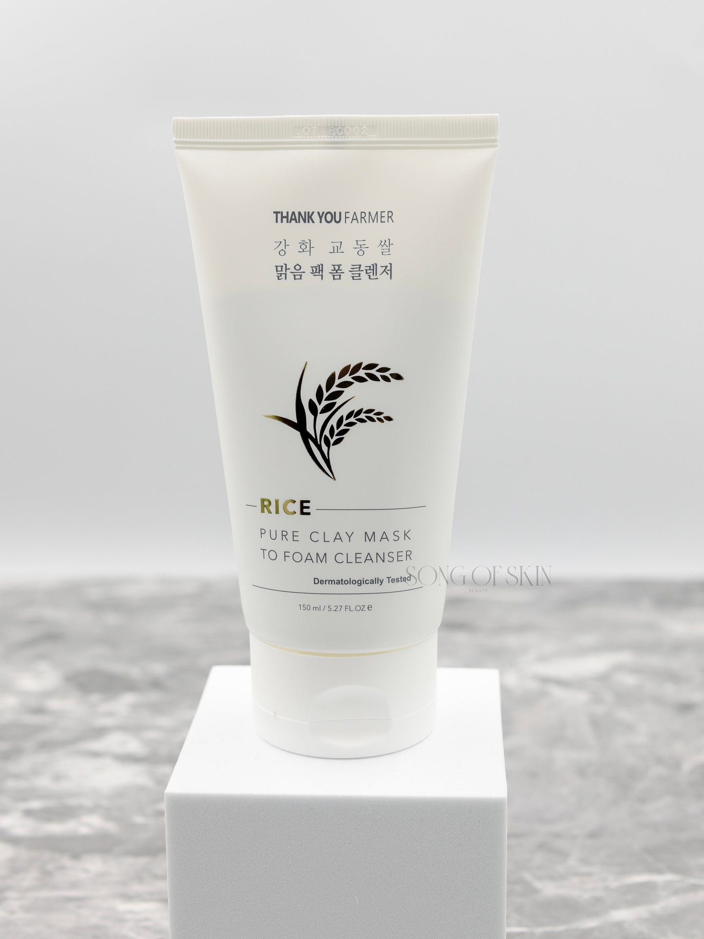 Thank You Farmer Rice Pure Clay Mask to Foam Cleanser