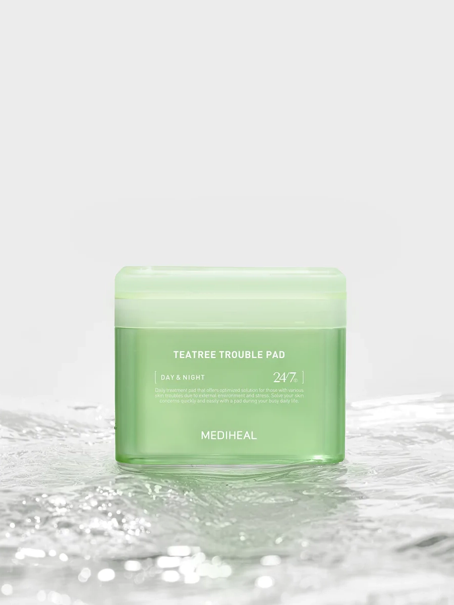 MEDIHEAL Tea Tree Calming Essence Toner Pad - Tea Tree Soothing Cotton  Toner Pads for Acne-Prone Skin, Calming Essence Pad with Dual Sided Pads