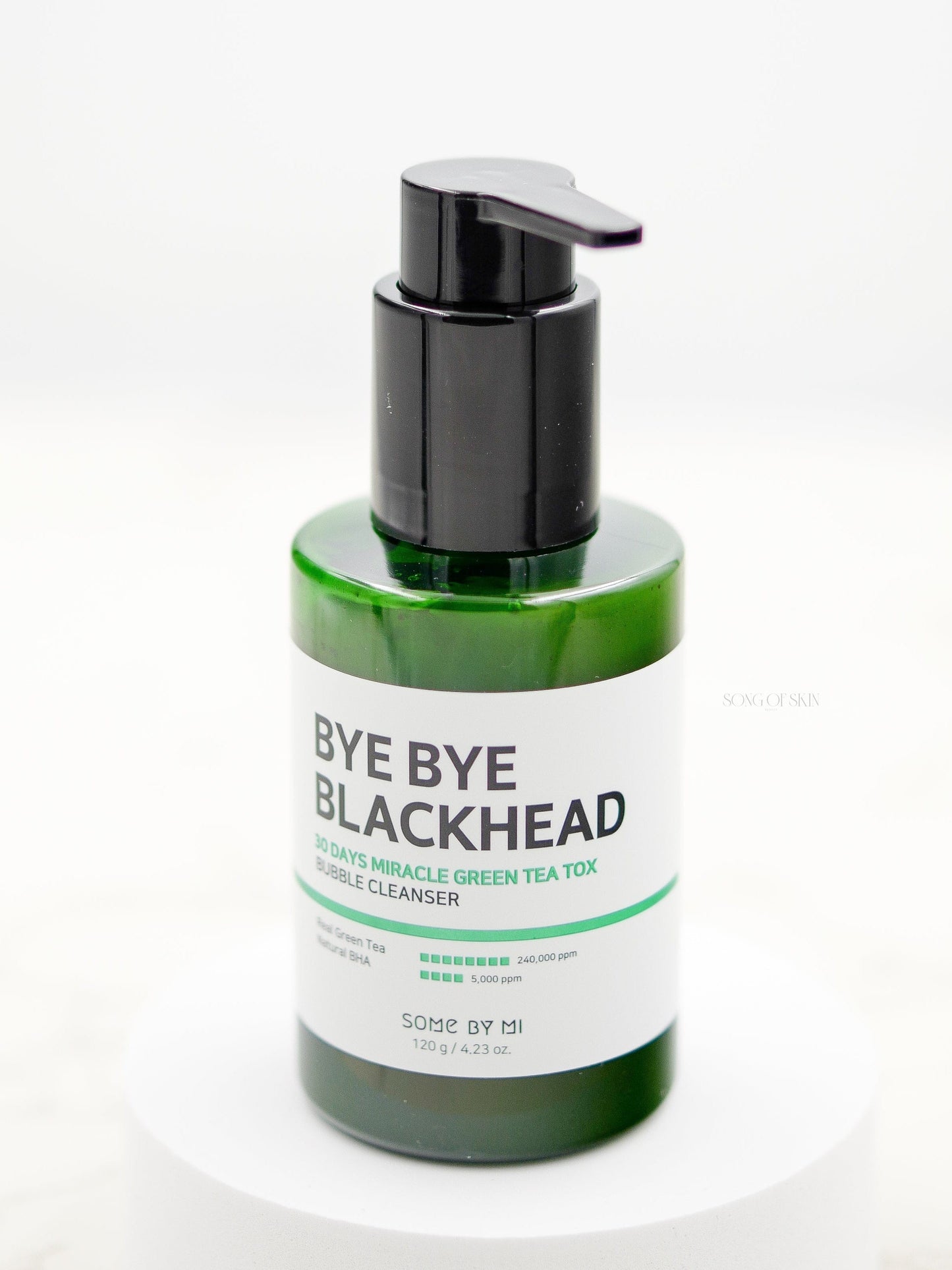 BYE BYE Blackhead 30 Day Miracle Green Tea Tox Bubble Cleanser - Song of Skin